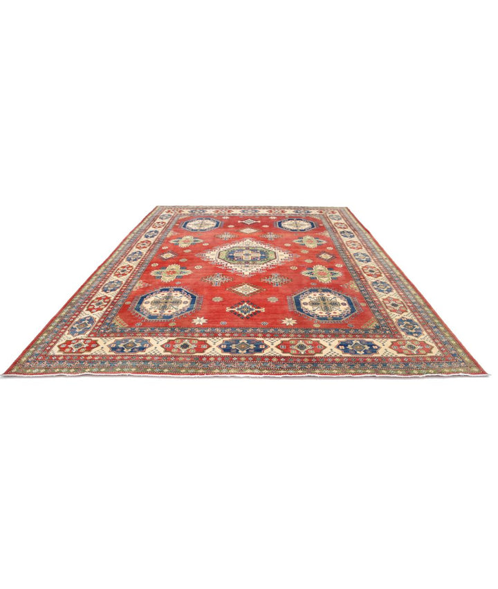 Hand Knotted Tribal Kazak Wool Rug 10' 1" x 13' 2" - No. AT77402