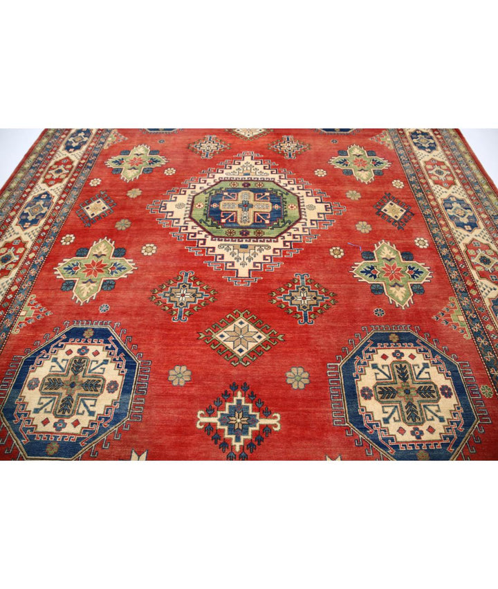 Hand Knotted Tribal Kazak Wool Rug 10' 1" x 13' 2" - No. AT77402