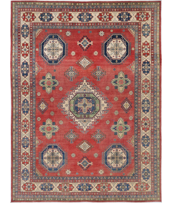 Hand Knotted Tribal Kazak Wool Rug 10' 1" x 13' 2" - No. AT77402