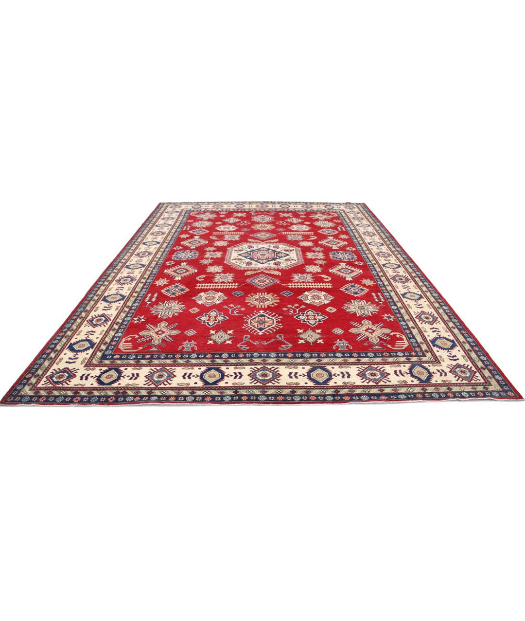 Hand Knotted Tribal Kazak Wool Rug 10' 3" x 14' 0" - No. AT45960