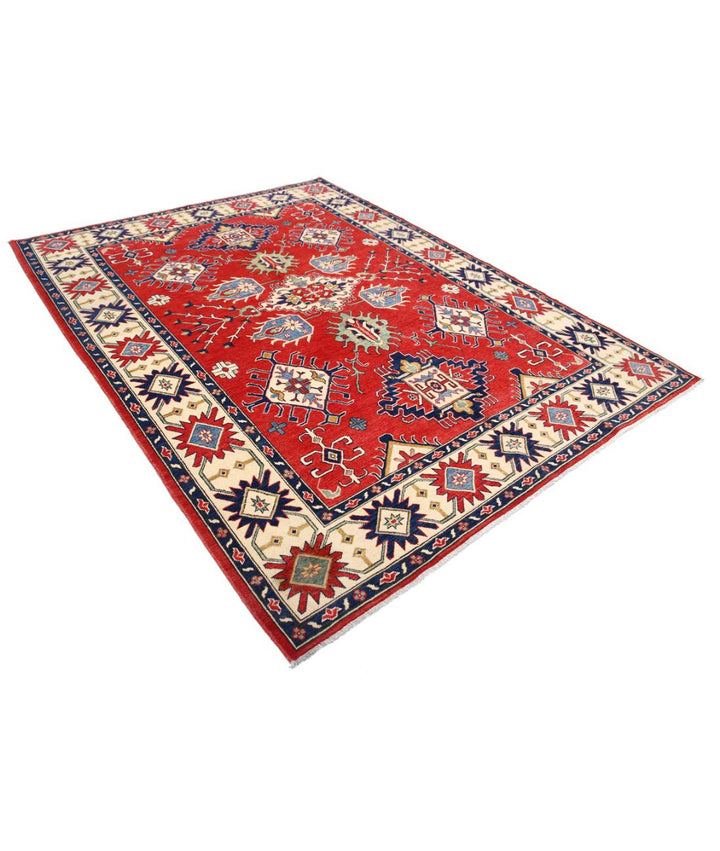 Hand Knotted Tribal Kazak Wool Rug 6' 10" x 9' 2" - No. AT15933