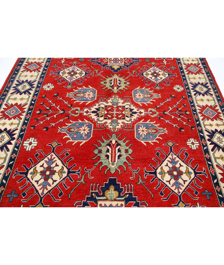 Hand Knotted Tribal Kazak Wool Rug 6' 10" x 9' 2" - No. AT15933