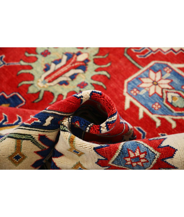 Hand Knotted Tribal Kazak Wool Rug 6' 10" x 9' 2" - No. AT15933