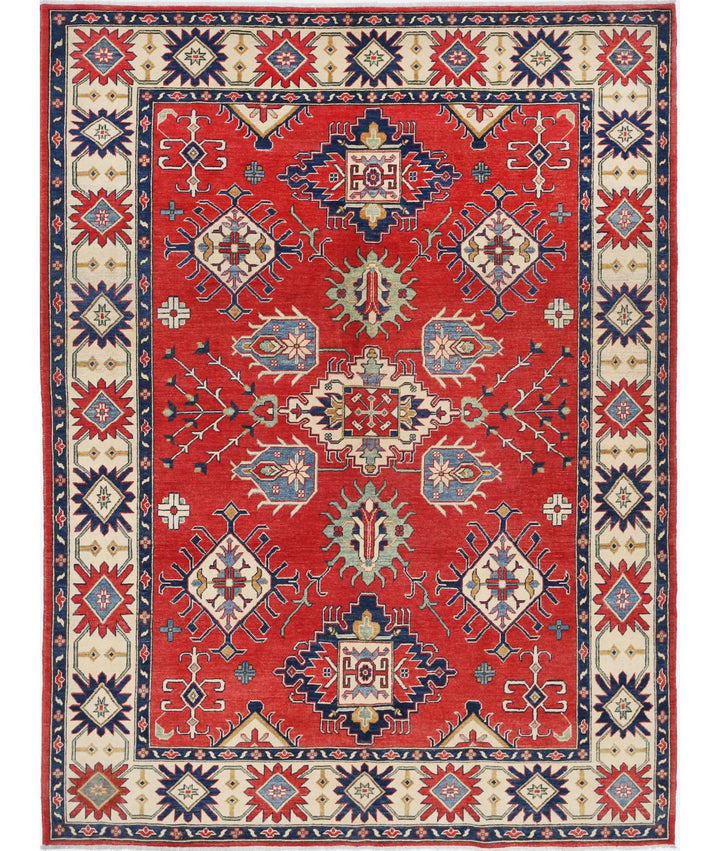 Hand Knotted Tribal Kazak Wool Rug 6' 10" x 9' 2" - No. AT15933
