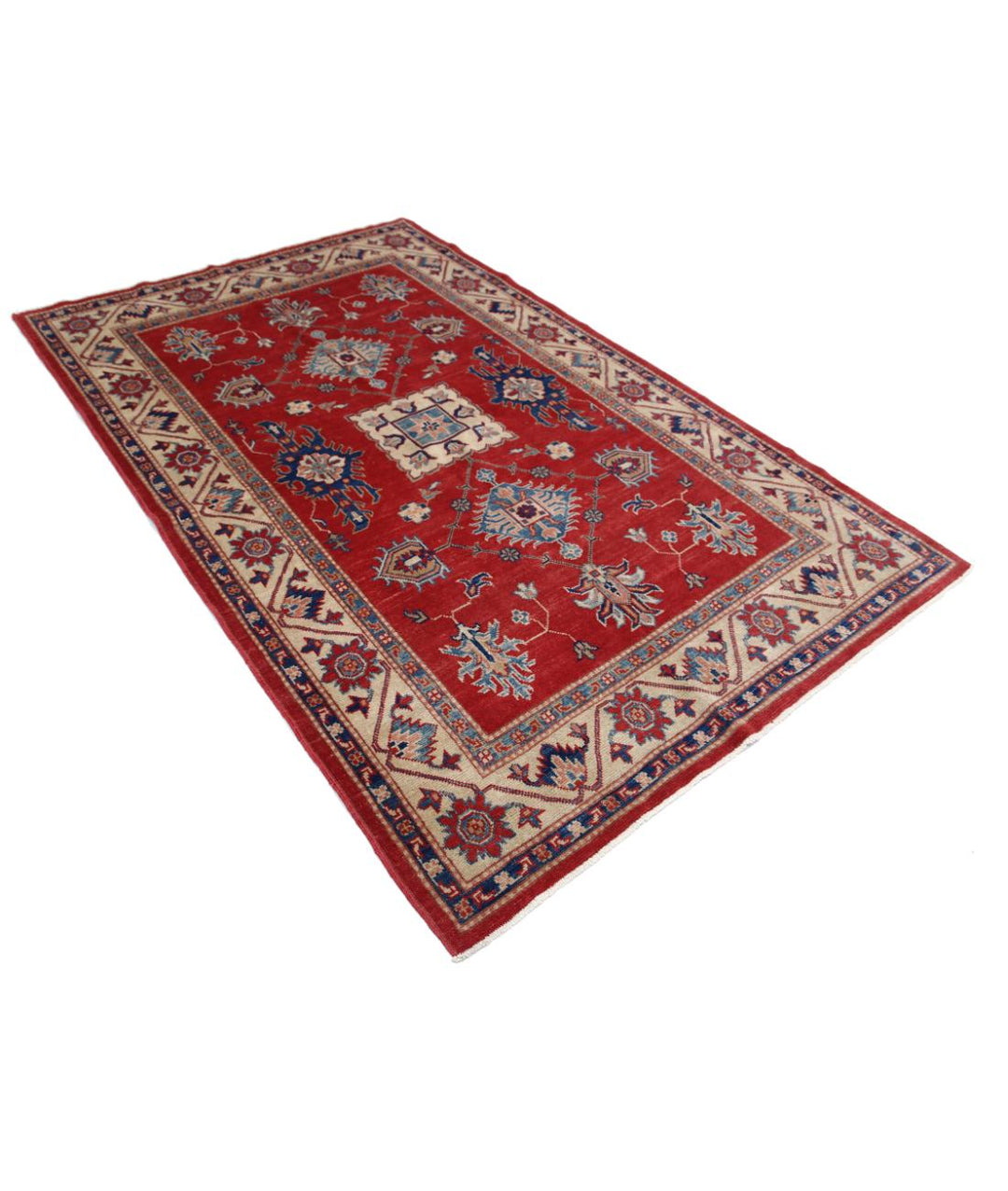 Hand Knotted Tribal Kazak Wool Rug 5' 0" x 7' 9" - No. AT46281