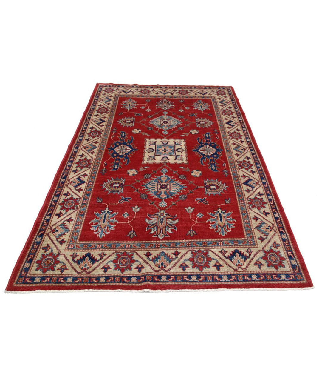 Hand Knotted Tribal Kazak Wool Rug 5' 0" x 7' 9" - No. AT46281
