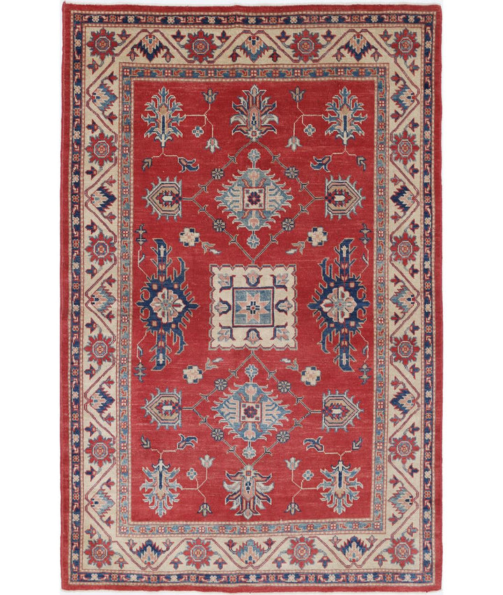 Hand Knotted Tribal Kazak Wool Rug 5' 0" x 7' 9" - No. AT46281