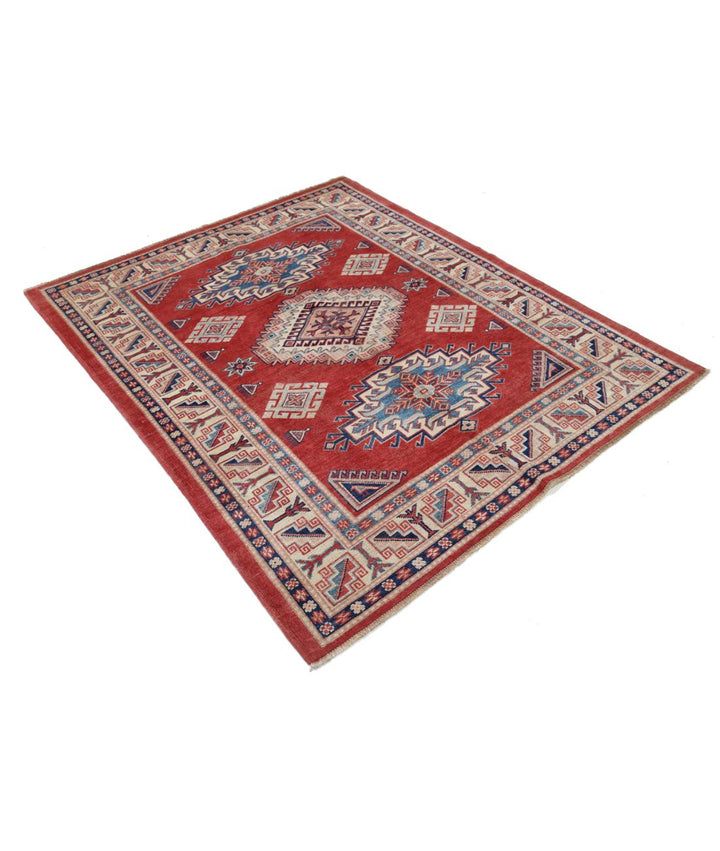 Hand Knotted Tribal Kazak Wool Rug 4' 11" x 6' 0" - No. AT40498