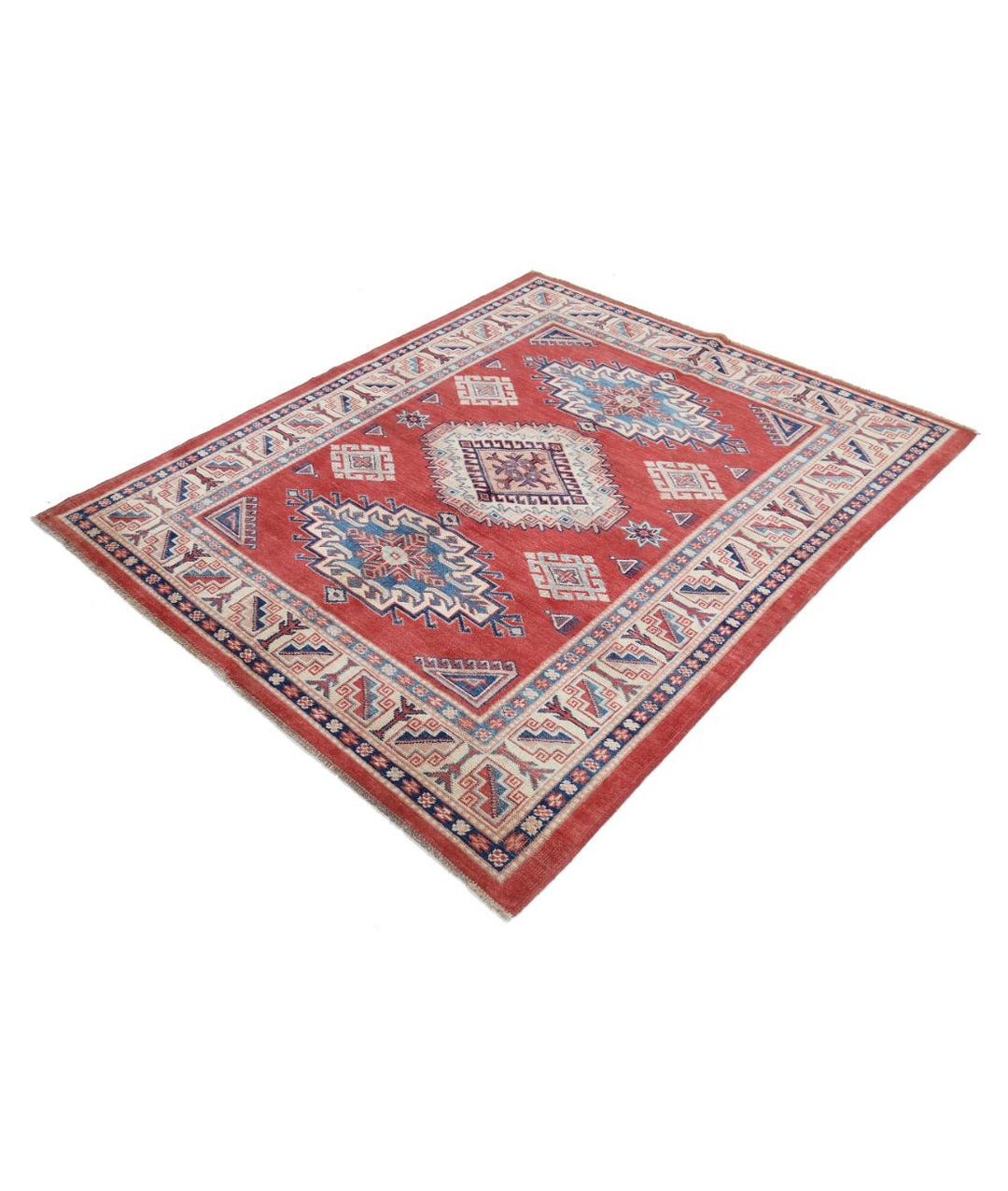 Hand Knotted Tribal Kazak Wool Rug 4' 11" x 6' 0" - No. AT40498