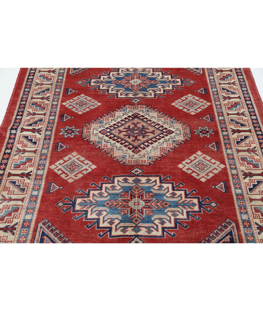 Hand Knotted Tribal Kazak Wool Rug 4' 11" x 6' 0" - No. AT40498
