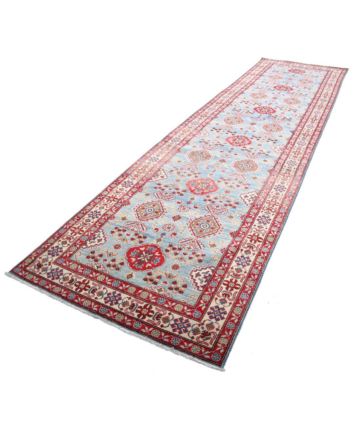 Hand Knotted Tribal Kazak Wool Rug 4' 0" x 14' 5" - No. AT84724