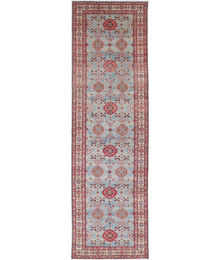 Hand Knotted Tribal Kazak Wool Rug 4' 0" x 14' 5" - No. AT84724