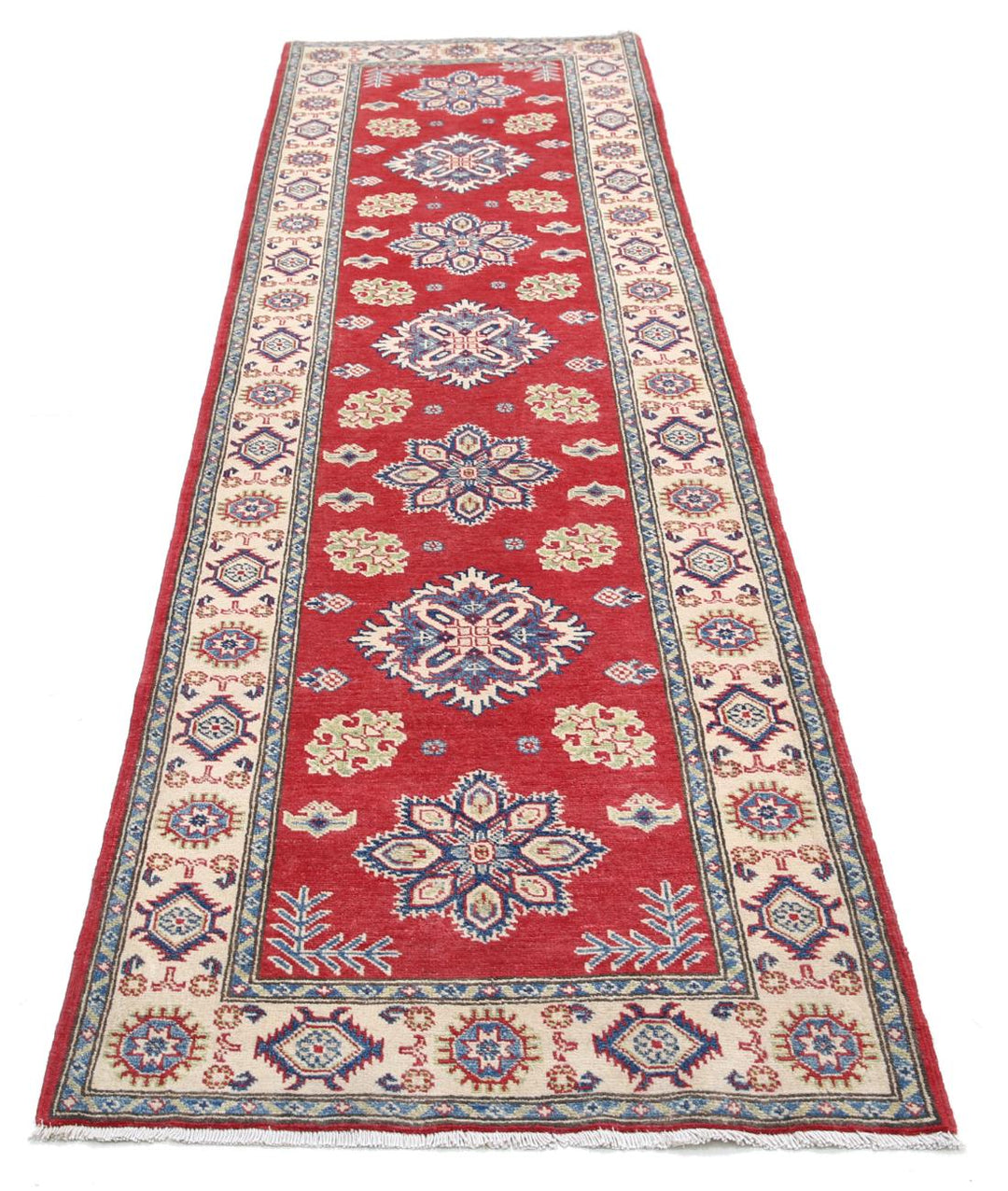 Hand Knotted Tribal Kazak Wool Rug 2' 10" x 9' 10" - No. AT60223