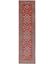 Hand Knotted Tribal Kazak Wool Rug 2' 8" x 11' 7" - No. AT48867
