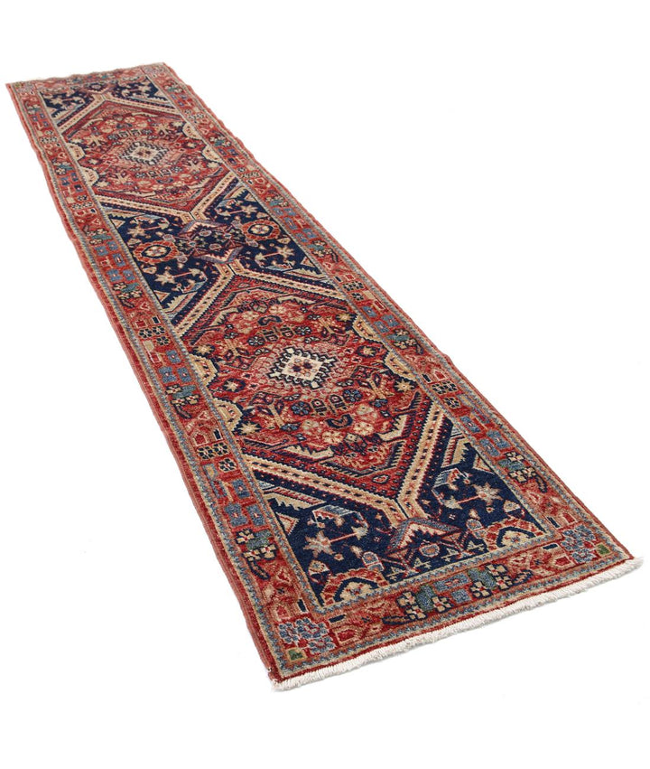 Hand Knotted Tribal Kazak Wool Rug 2' 6" x 10' 2" - No. AT30183