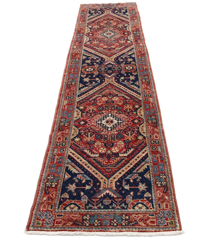 Hand Knotted Tribal Kazak Wool Rug 2' 6" x 10' 2" - No. AT30183