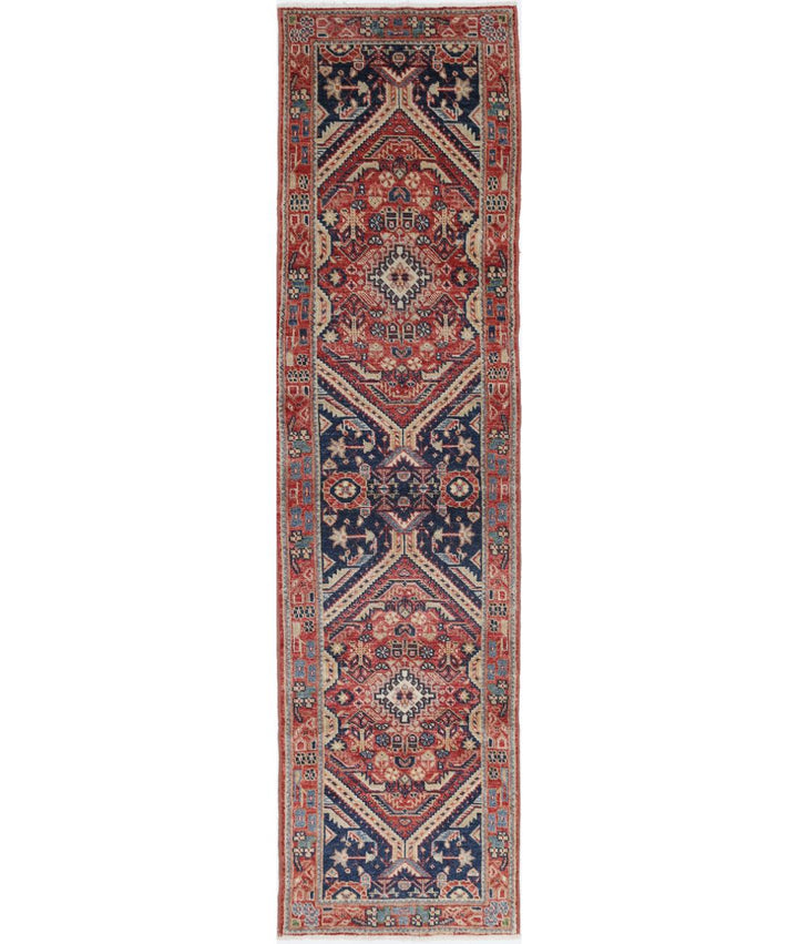 Hand Knotted Tribal Kazak Wool Rug 2' 6" x 10' 2" - No. AT30183