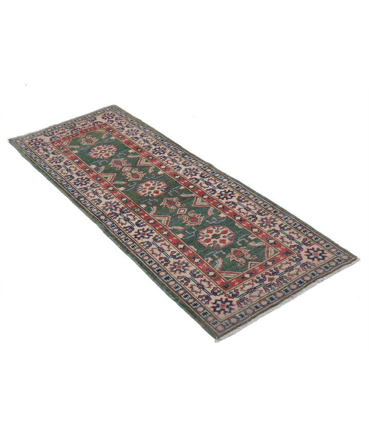 Hand Knotted Tribal Kazak Wool Rug 2' 1" x 5' 8" - No. AT10795