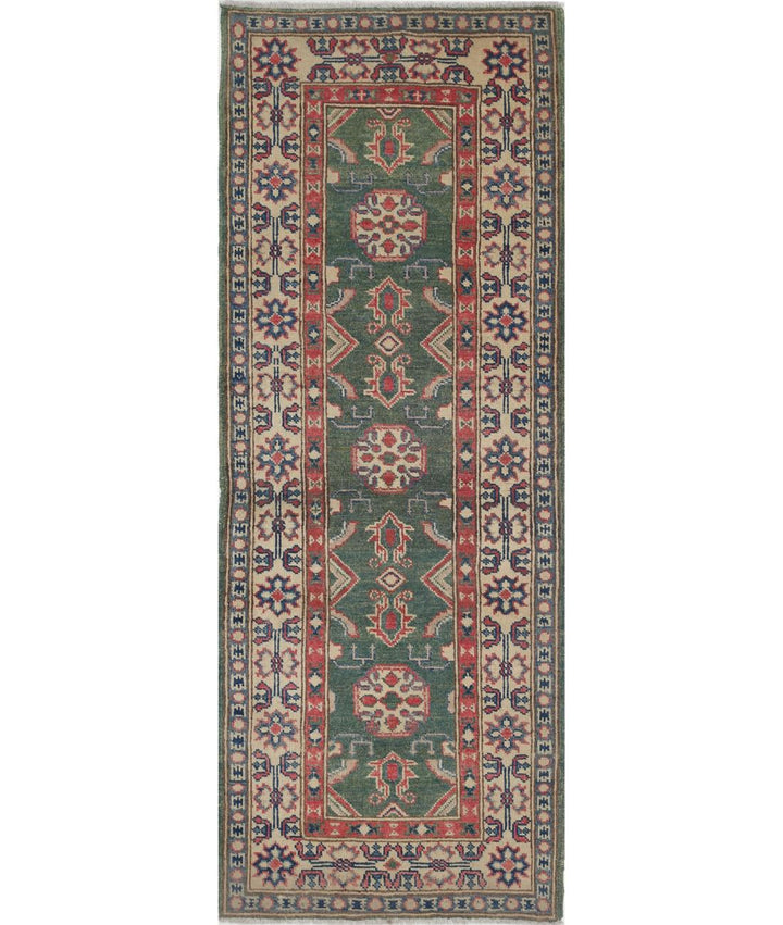 Hand Knotted Tribal Kazak Wool Rug 2' 1" x 5' 8" - No. AT10795