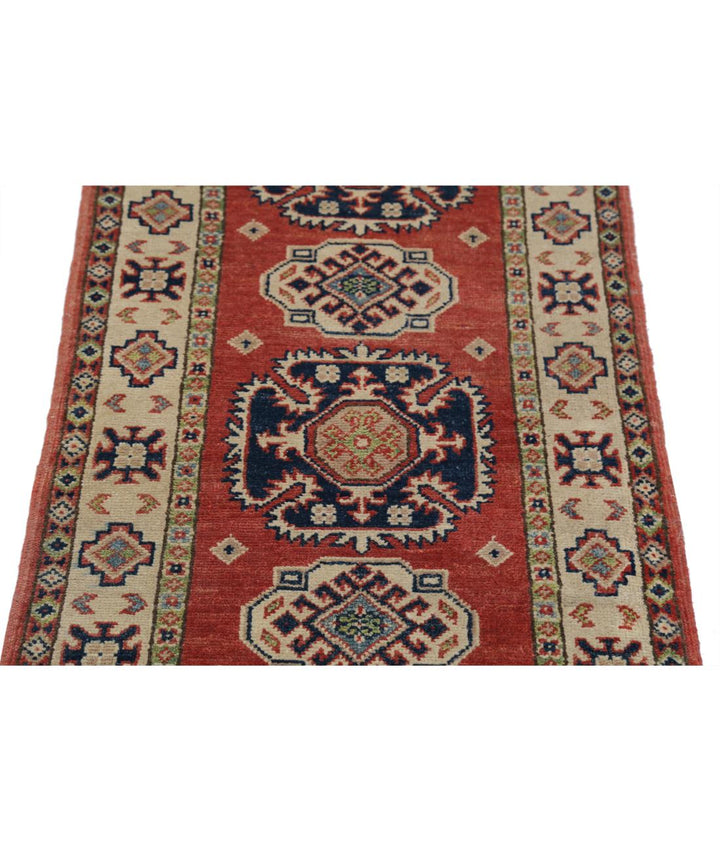 Hand Knotted Tribal Kazak Wool Rug 2' 1" x 6' 3" - No. AT92191
