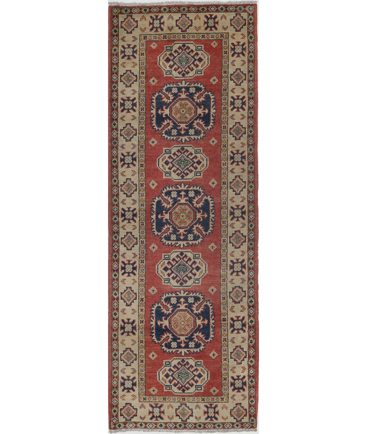 Hand Knotted Tribal Kazak Wool Rug 2' 1" x 6' 3" - No. AT92191