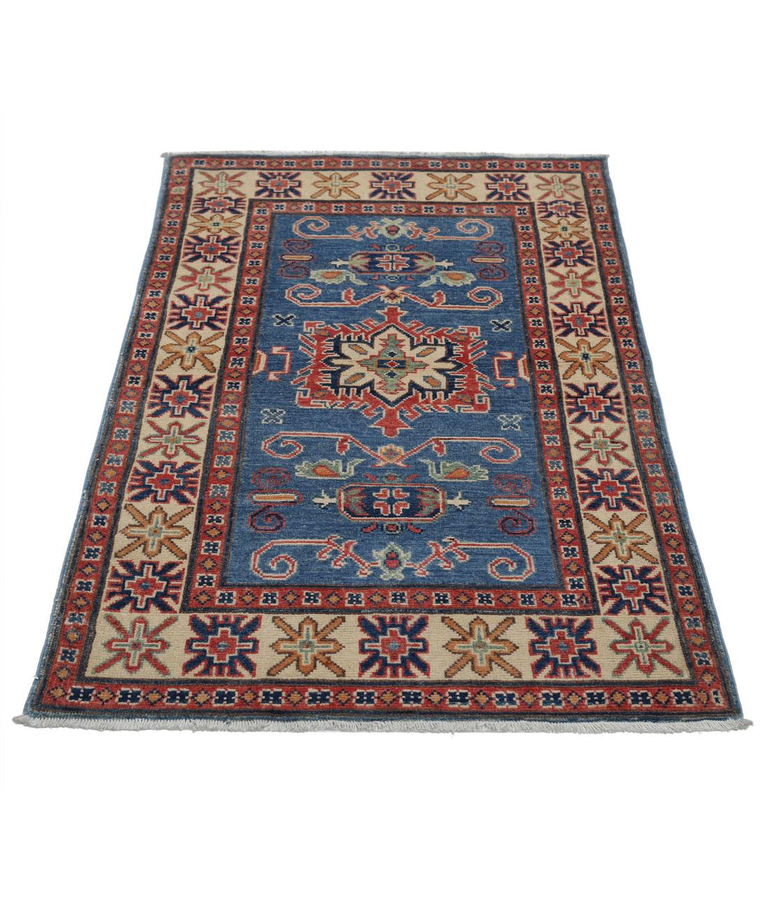 Hand Knotted Tribal Kazak Wool Rug 2' 10" x 4' 8" - No. AT39772