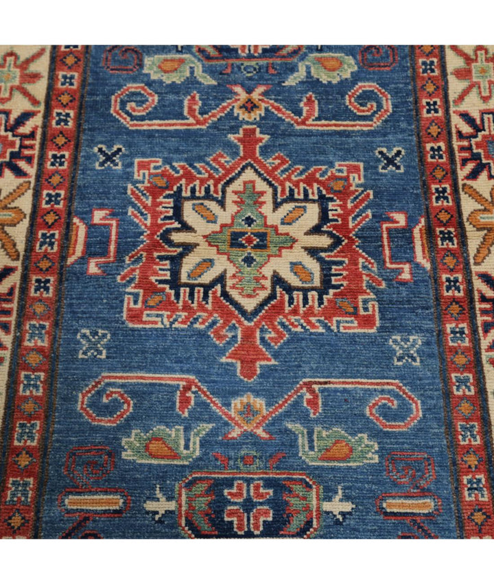 Hand Knotted Tribal Kazak Wool Rug 2' 10" x 4' 8" - No. AT39772