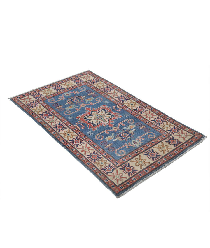 Hand Knotted Tribal Kazak Wool Rug 2' 10" x 4' 8" - No. AT39772