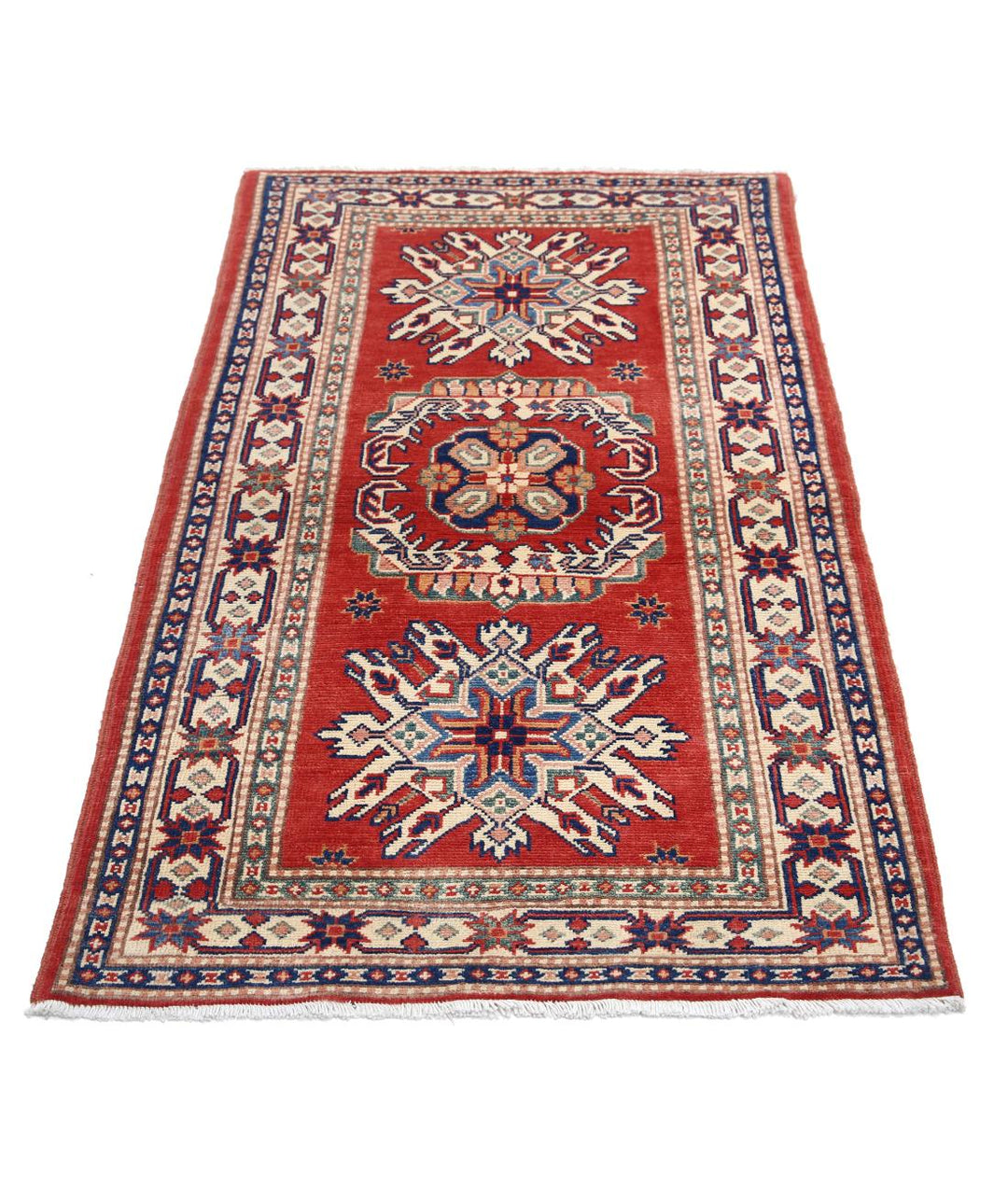 Hand Knotted Tribal Kazak Wool Rug 2' 11" x 4' 11" - No. AT14846