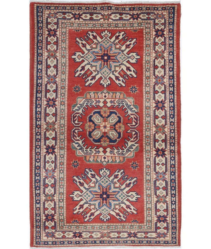 Hand Knotted Tribal Kazak Wool Rug 2' 11" x 4' 11" - No. AT14846
