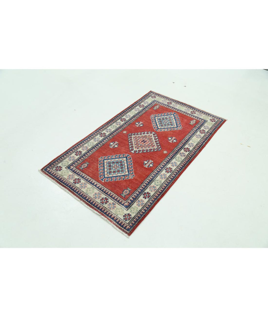 Hand Knotted Tribal Kazak Wool Rug 2' 11" x 4' 11" - No. AT80822