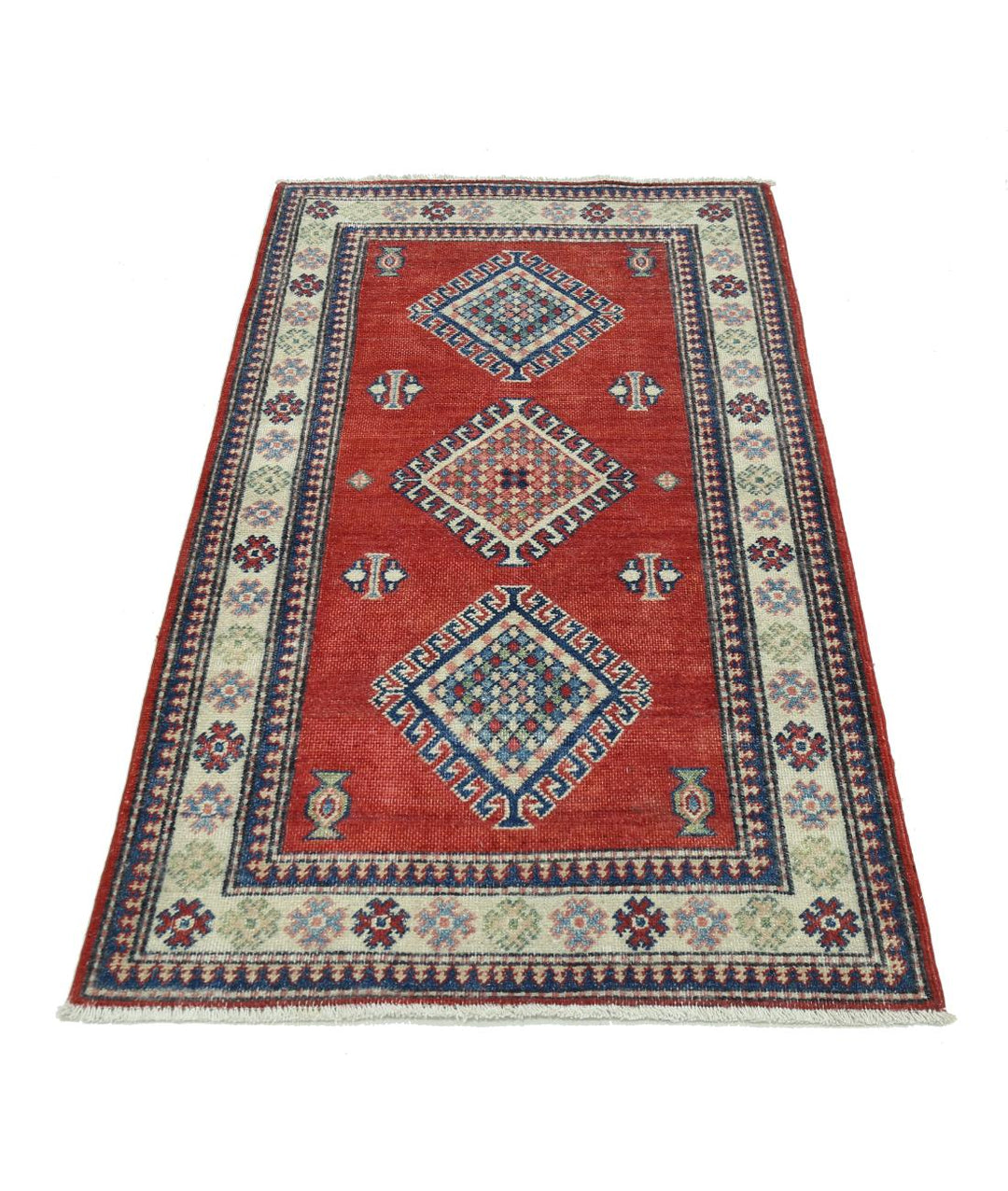 Hand Knotted Tribal Kazak Wool Rug 2' 11" x 4' 11" - No. AT80822