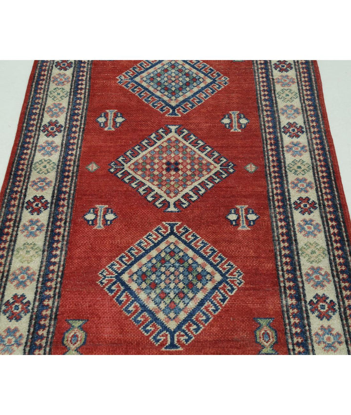 Hand Knotted Tribal Kazak Wool Rug 2' 11" x 4' 11" - No. AT80822