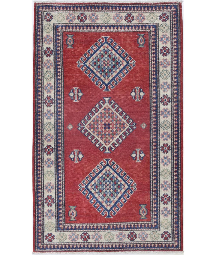 Hand Knotted Tribal Kazak Wool Rug 2' 11" x 4' 11" - No. AT80822