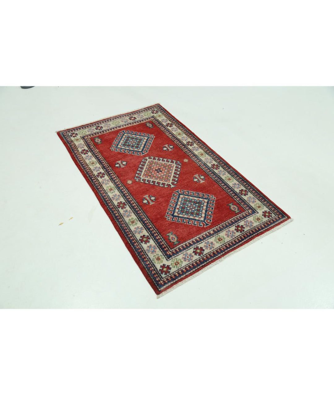 Hand Knotted Tribal Kazak Wool Rug 3' 0" x 4' 9" - No. AT69721