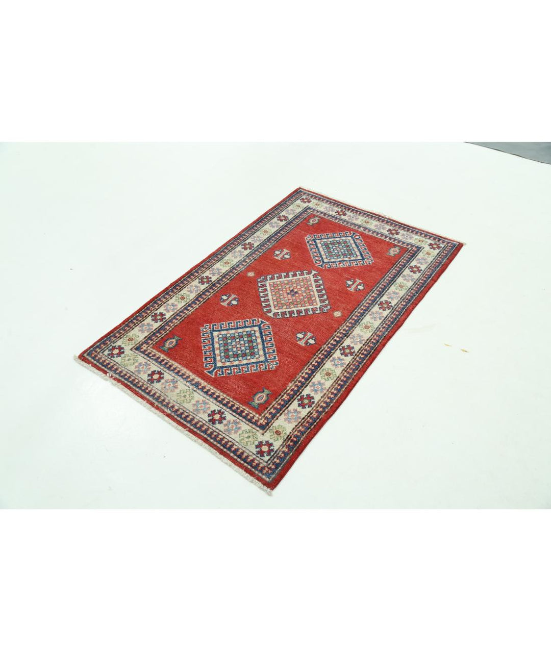 Hand Knotted Tribal Kazak Wool Rug 3' 0" x 4' 9" - No. AT69721