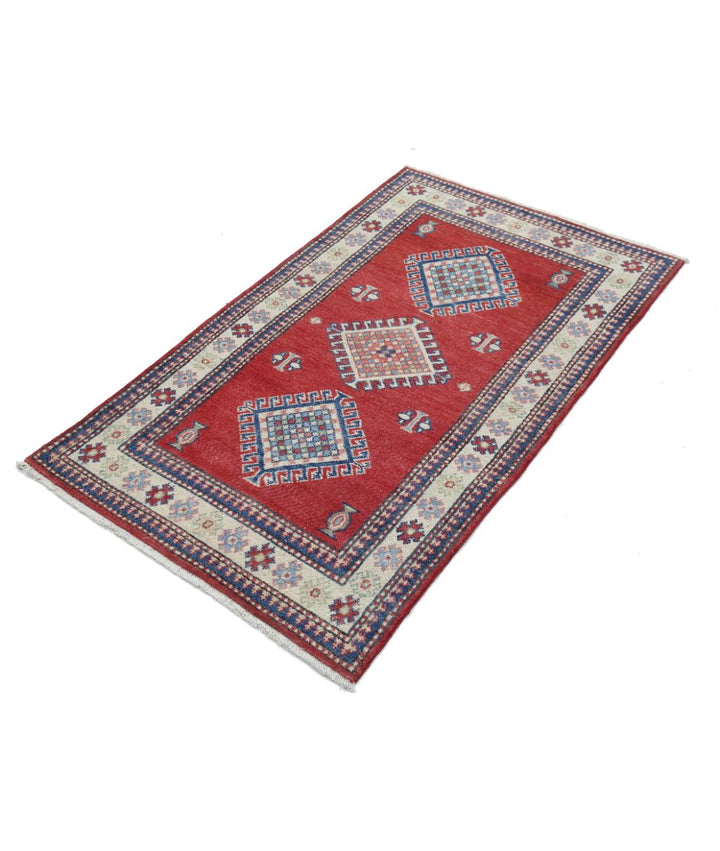 Hand Knotted Tribal Kazak Wool Rug 2' 1" x 4' 11" - No. AT40100