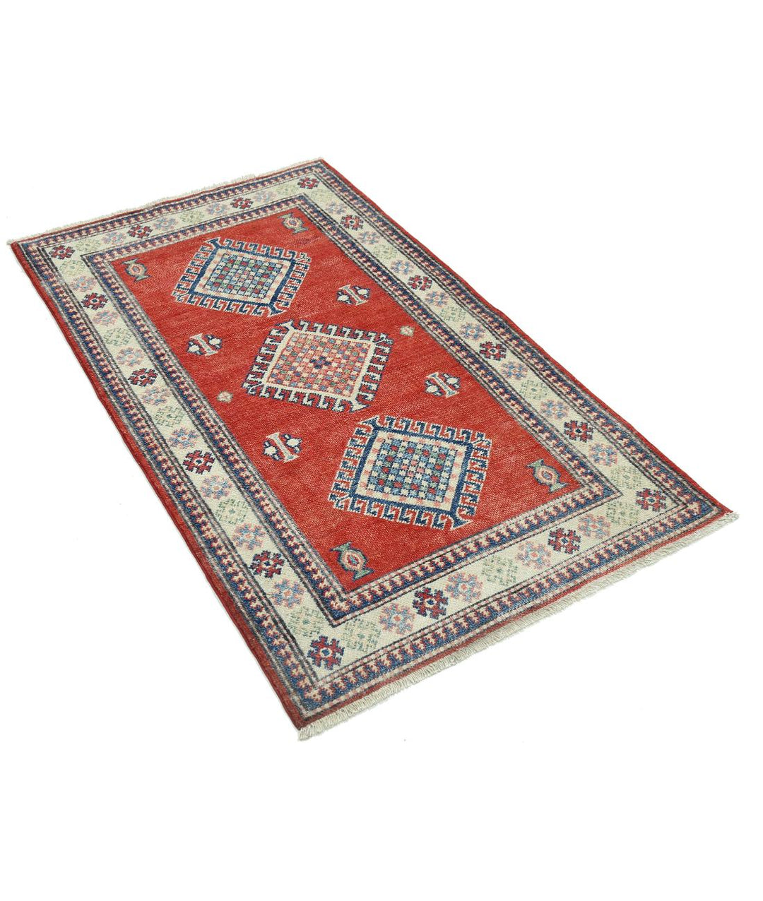 Hand Knotted Tribal Kazak Wool Rug 2' 10" x 5' 0" - No. AT26428