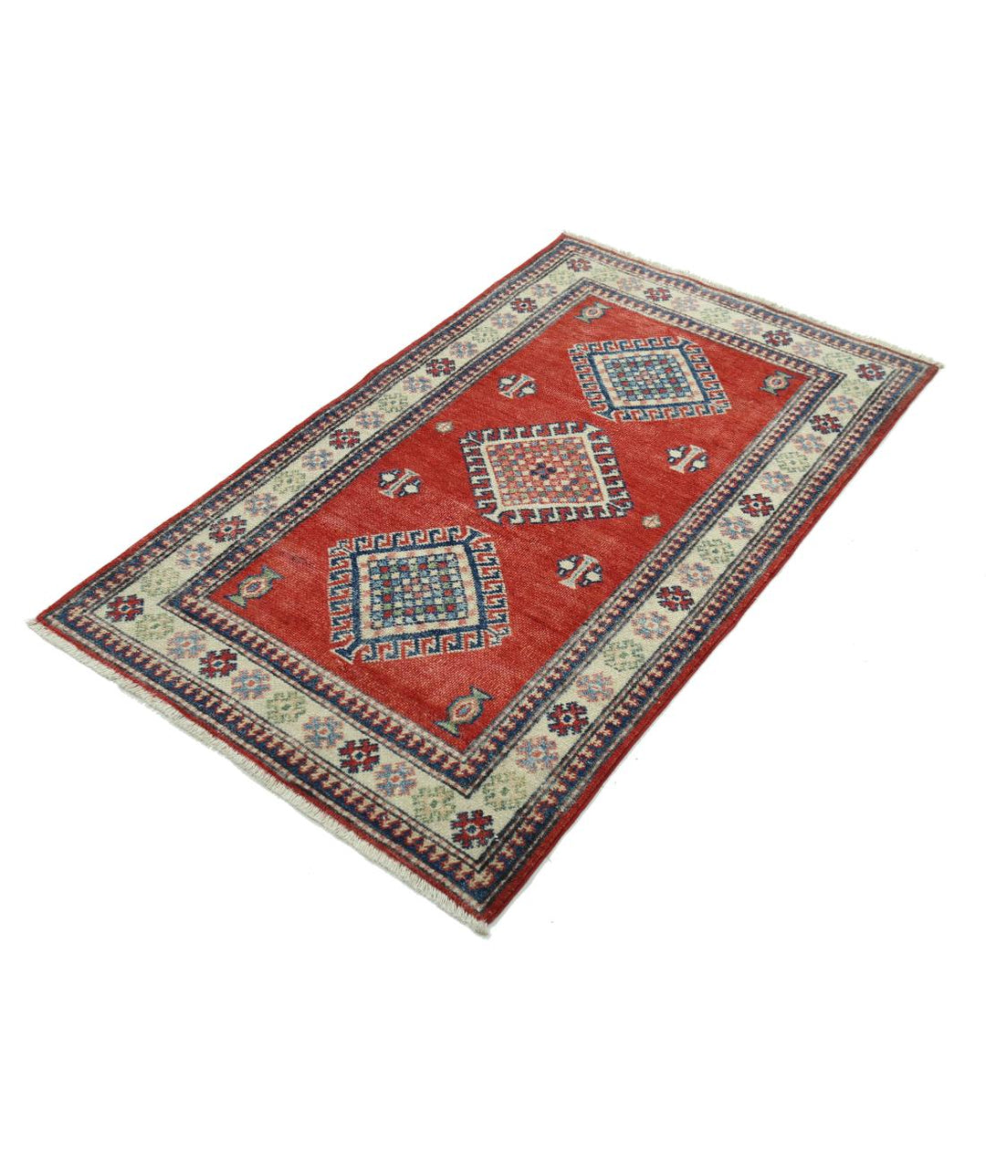 Hand Knotted Tribal Kazak Wool Rug 2' 10" x 5' 0" - No. AT26428