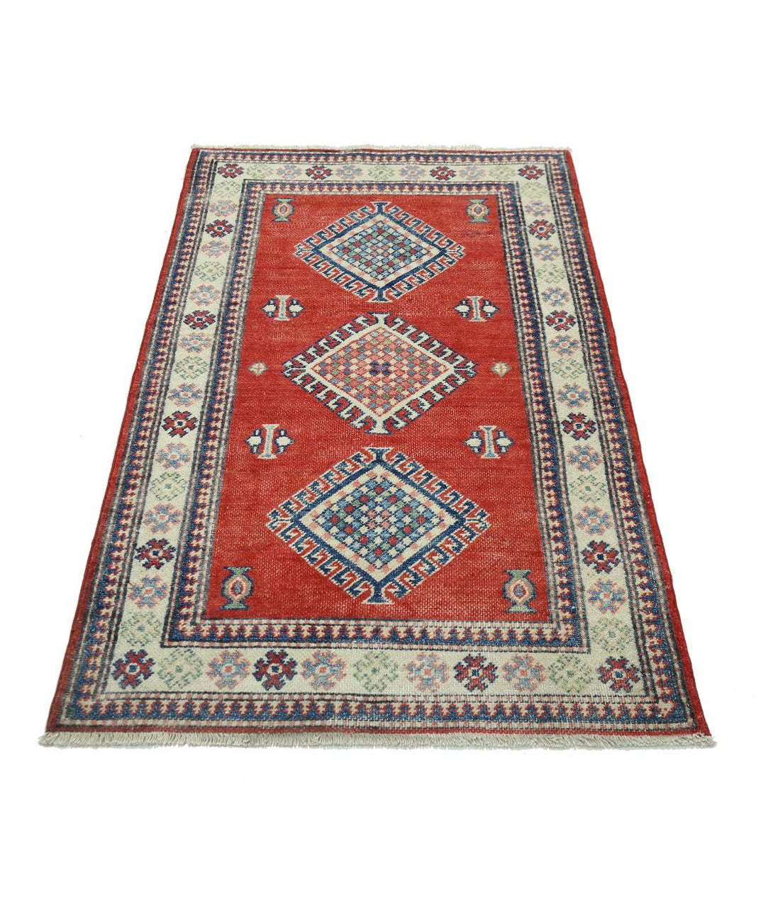 Hand Knotted Tribal Kazak Wool Rug 2' 10" x 5' 0" - No. AT26428