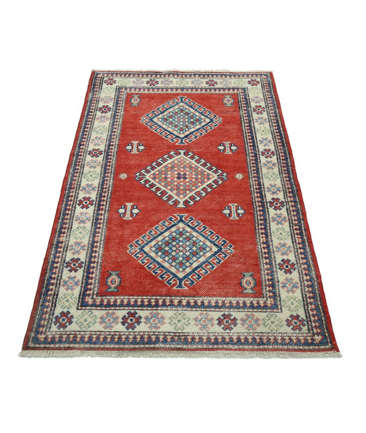 Hand Knotted Tribal Kazak Wool Rug 2' 10" x 5' 0" - No. AT26428