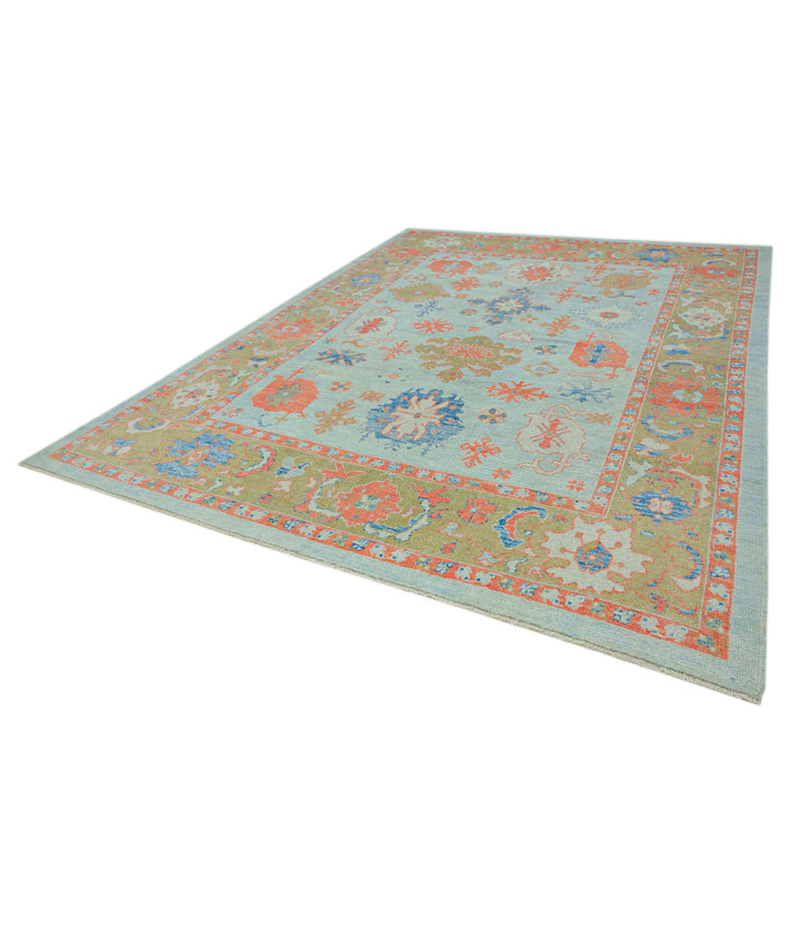 Hand Knotted Turkey Oushak Wool Rug 9' 4" x 12' 9" - No. AT25645