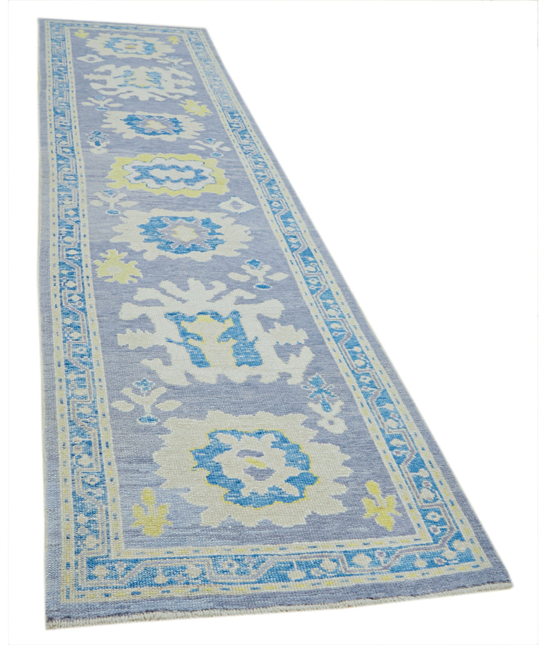 Hand Knotted Turkey Oushak Wool Rug 3'  x 12' 8" - No. AT49862
