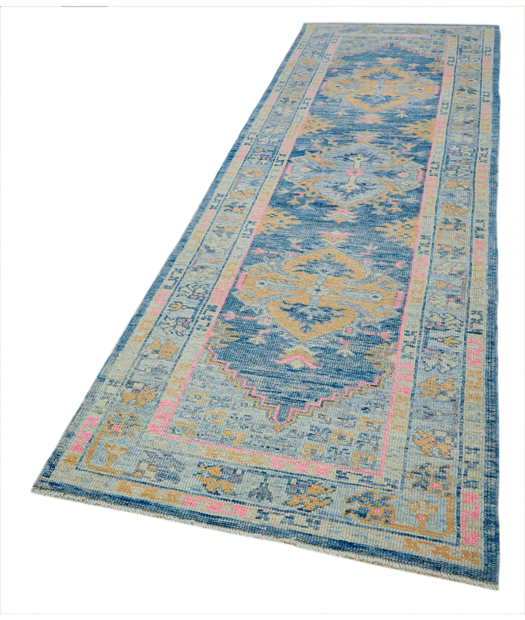 Hand Knotted Turkey Oushak Wool Rug 2' 11" x 11' 3" - No. AT83380