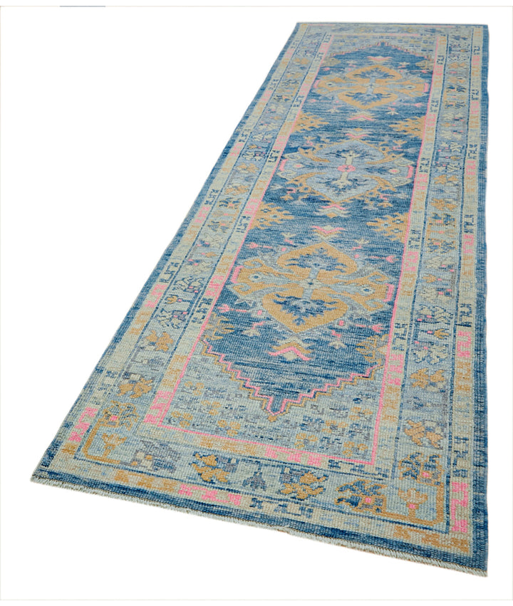 Hand Knotted Turkey Oushak Wool Rug 2' 11" x 11' 3" - No. AT83380