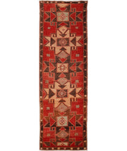 Hand Knotted Vintage Turkish Anatolian Wool Rug 3' 7" x 12' 2" - No. AT43293