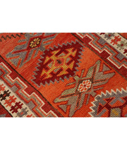 Hand Knotted Vintage Turkish Herki Wool Rug 2' 11" x 10' 10" - No. AT71025