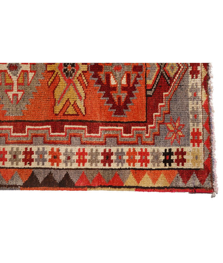 Hand Knotted Vintage Turkish Herki Wool Rug 2' 11" x 10' 10" - No. AT71025