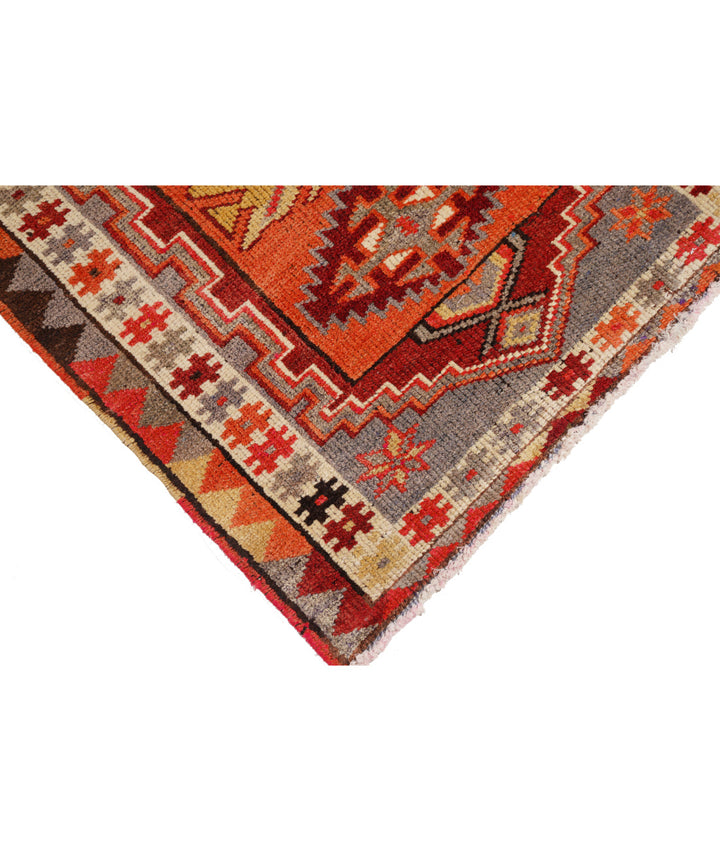 Hand Knotted Vintage Turkish Herki Wool Rug 2' 11" x 10' 10" - No. AT71025