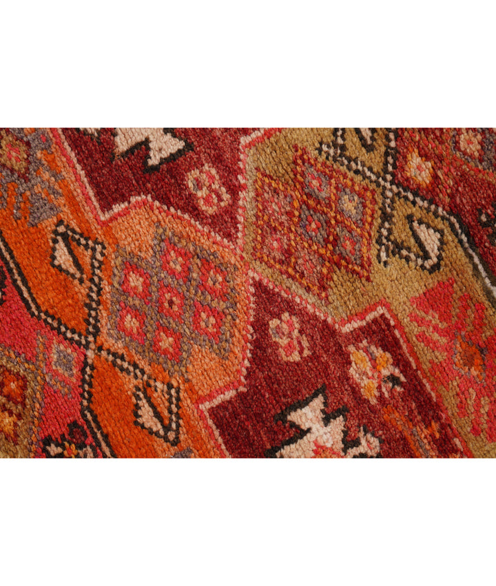 Hand Knotted Vintage Turkish Herki Wool Rug 3' 2" x 12' 4" - No. AT28442